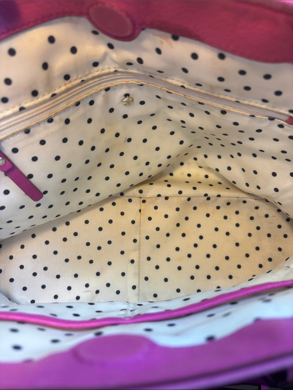 kate spade Vibrant Fuchsia Leather Satchel with Detachable Strap